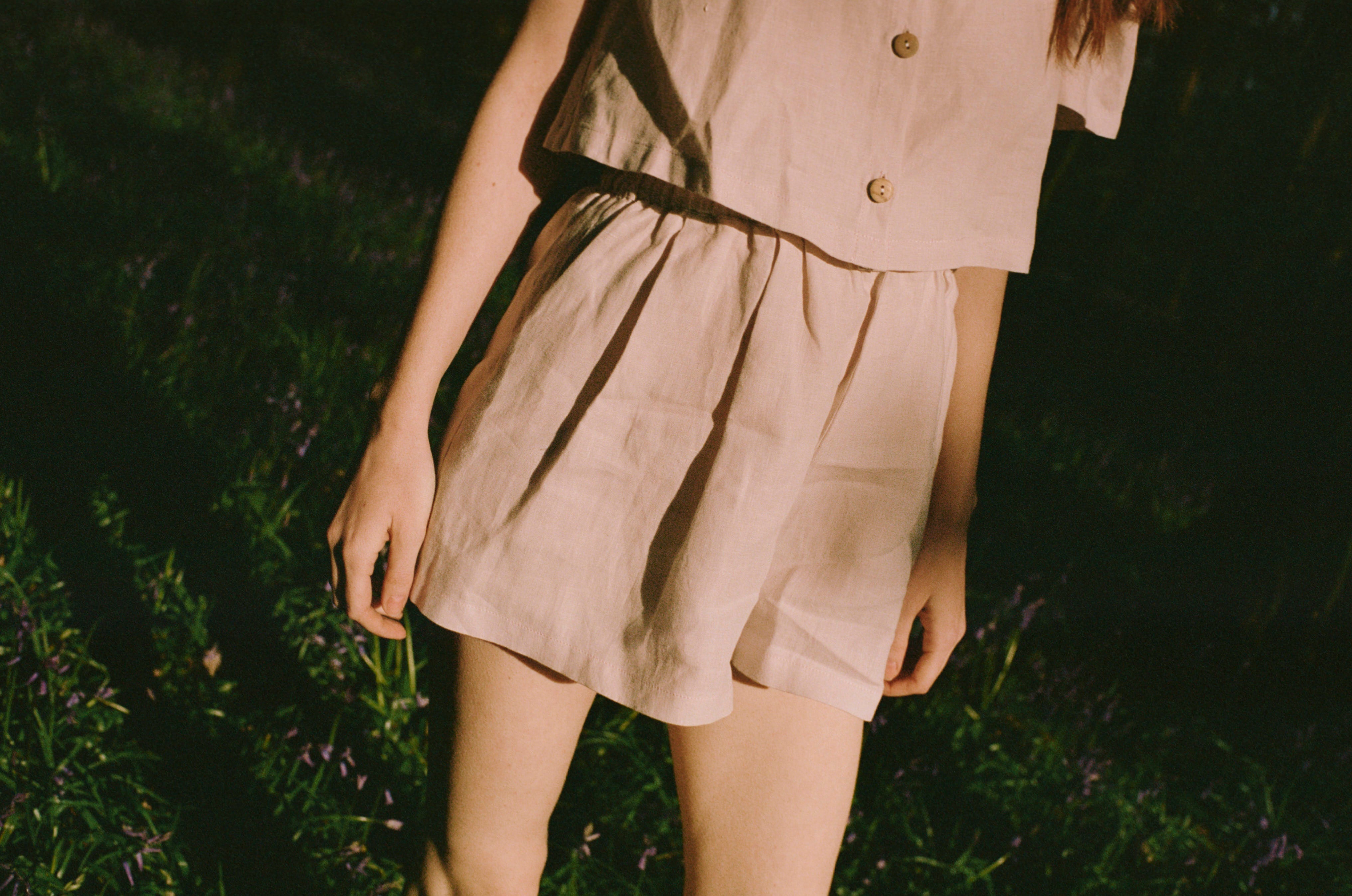 Olivia Linen Shorts- Primrose