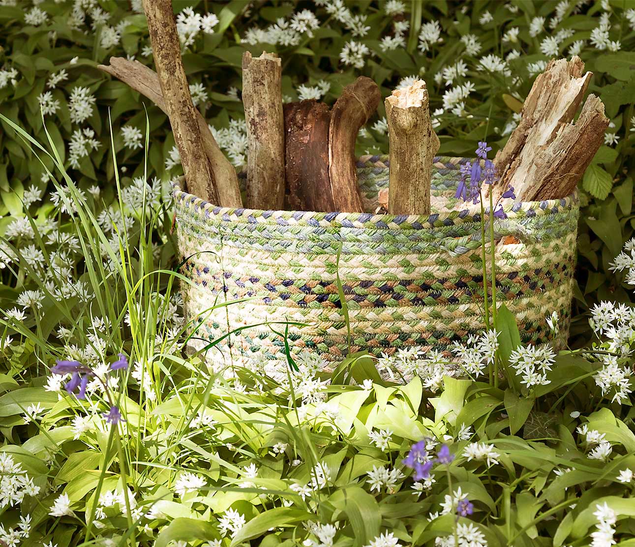 Mint Jute Basket