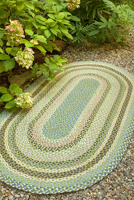 Mint Oval Jute Rug