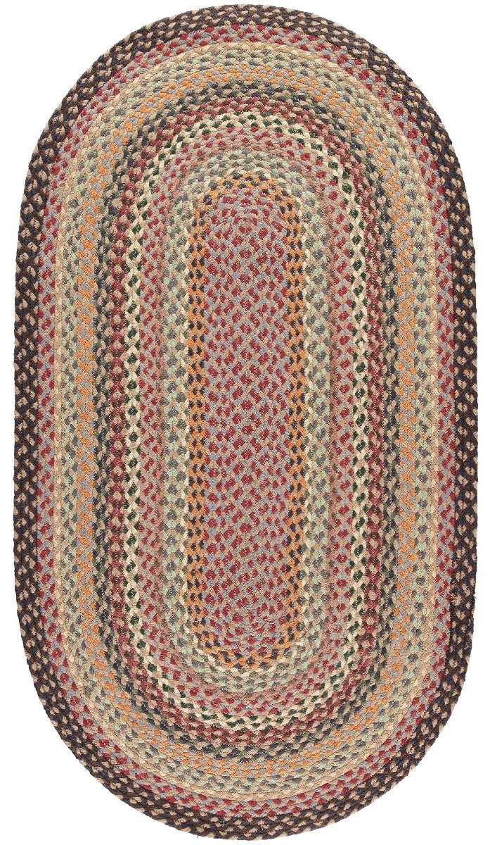 Misty Blue Oval Jute Rug