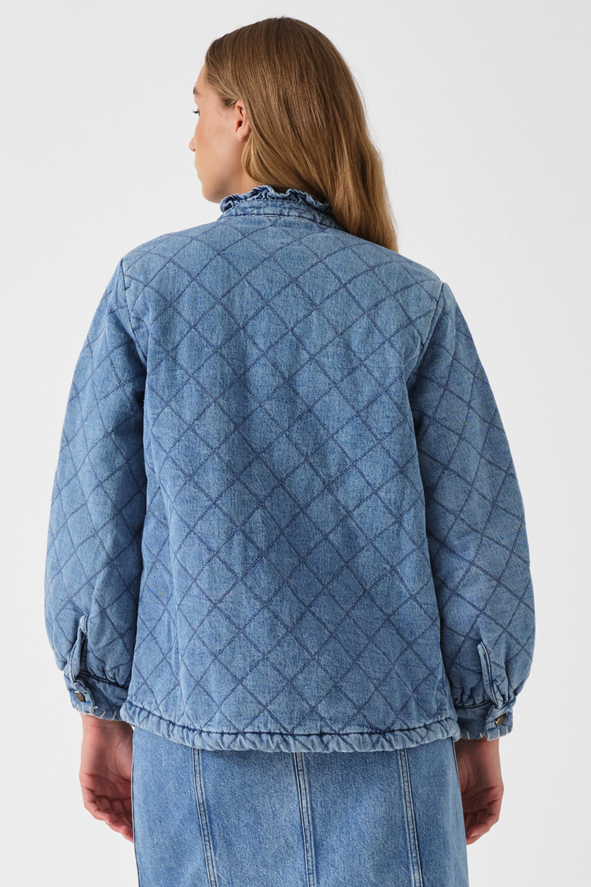 Pablo Quilted Denim Jacket in Rodeo