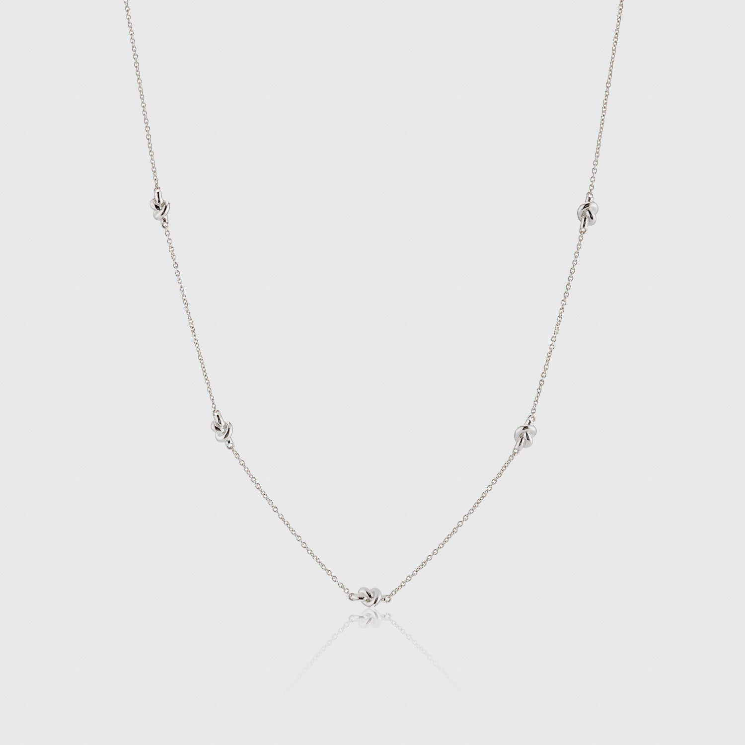 St Ives Silver Knot Necklace