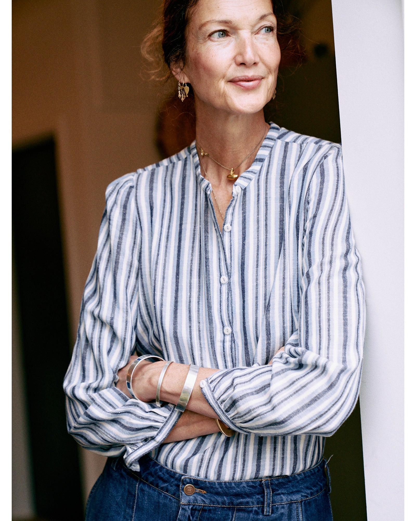 Nora Blouse | Sargasso Sea Stripe