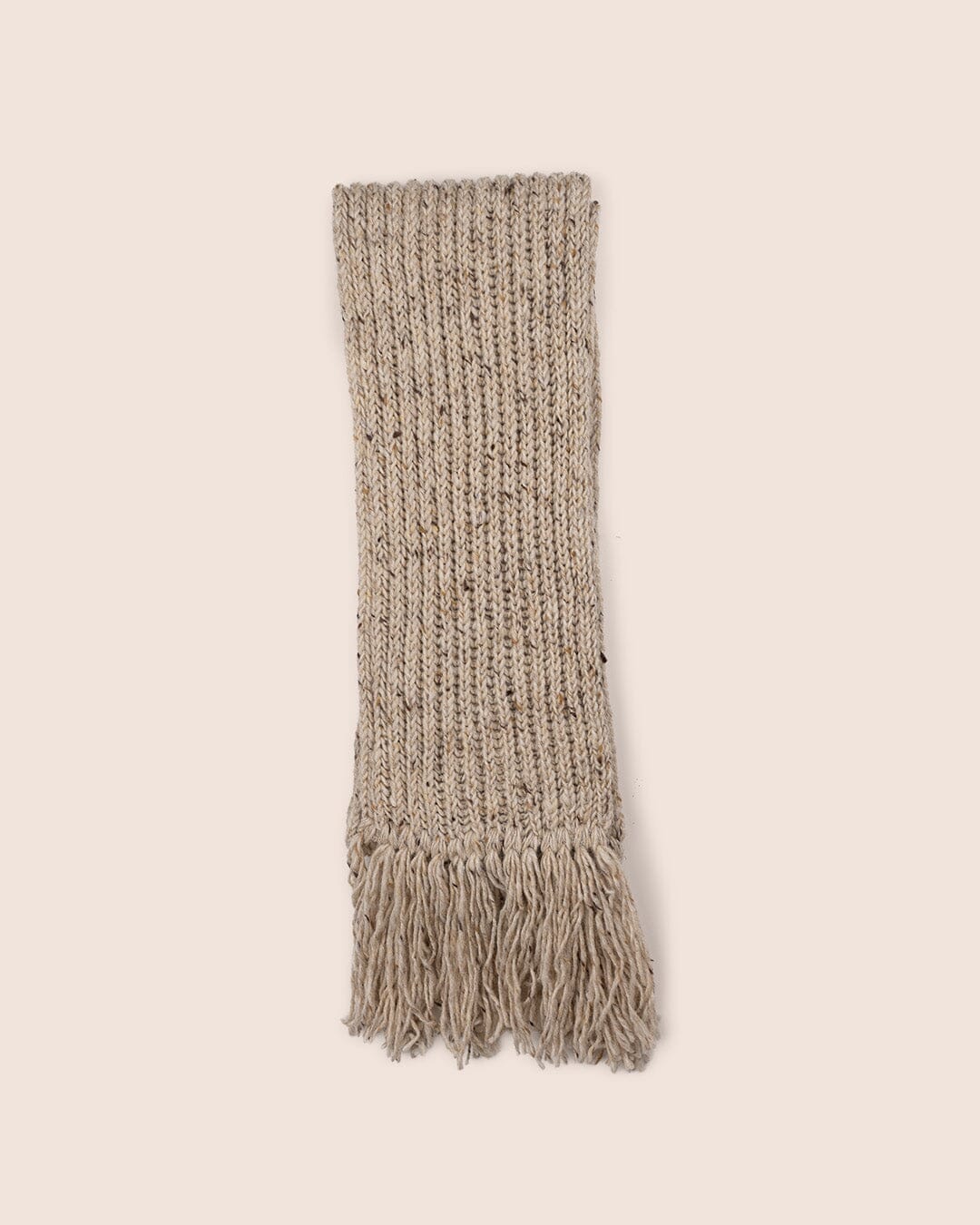 Tay Made in England Wool Scarf in Natural Slub