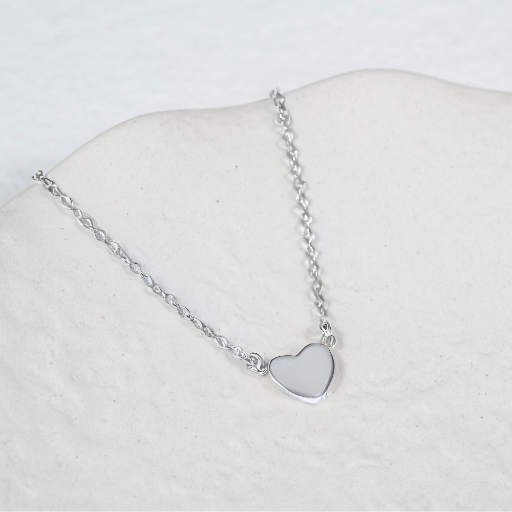 Verona Sterling Silver Full Heart Necklace
