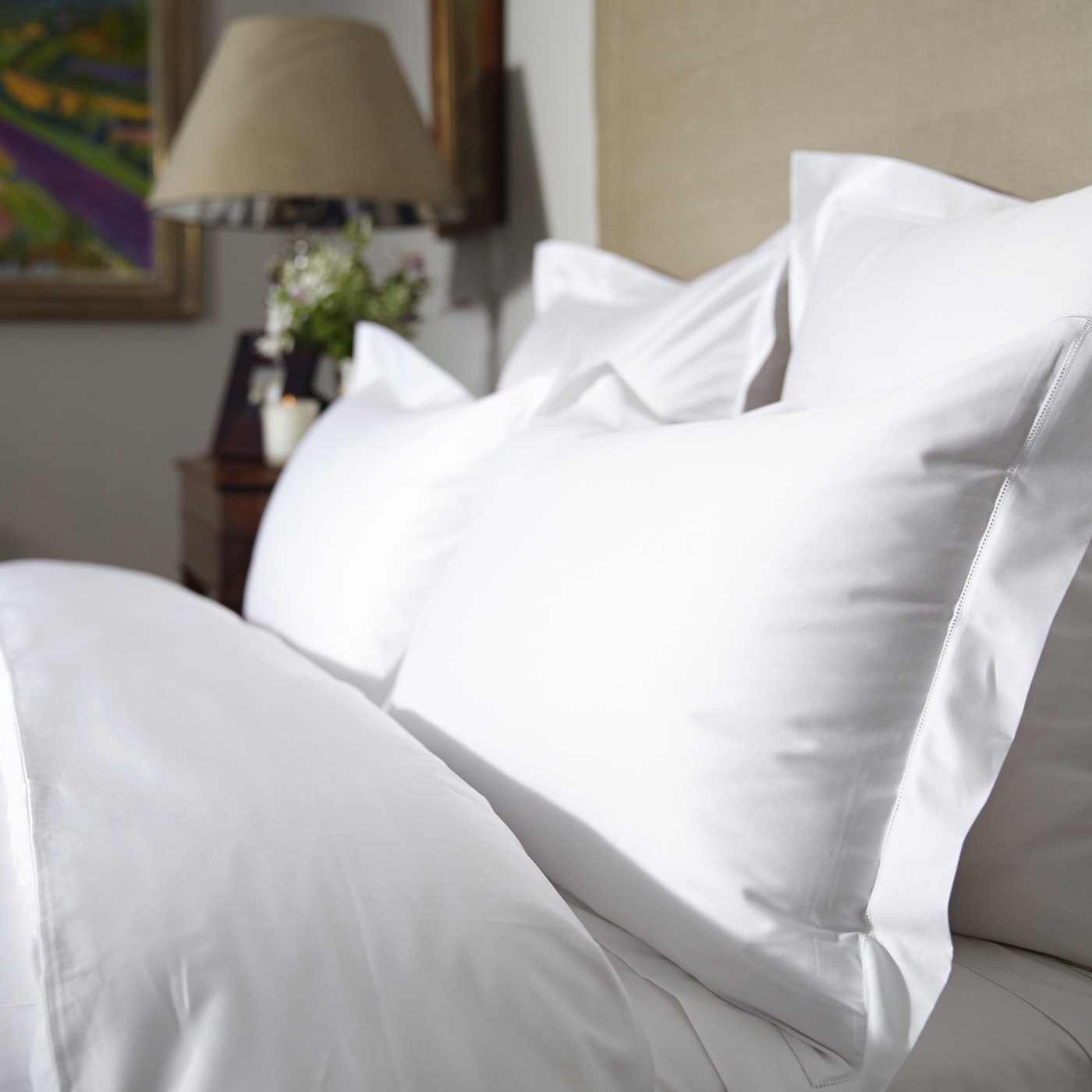 Hemstitch Oxford Pillowcase - White Collection