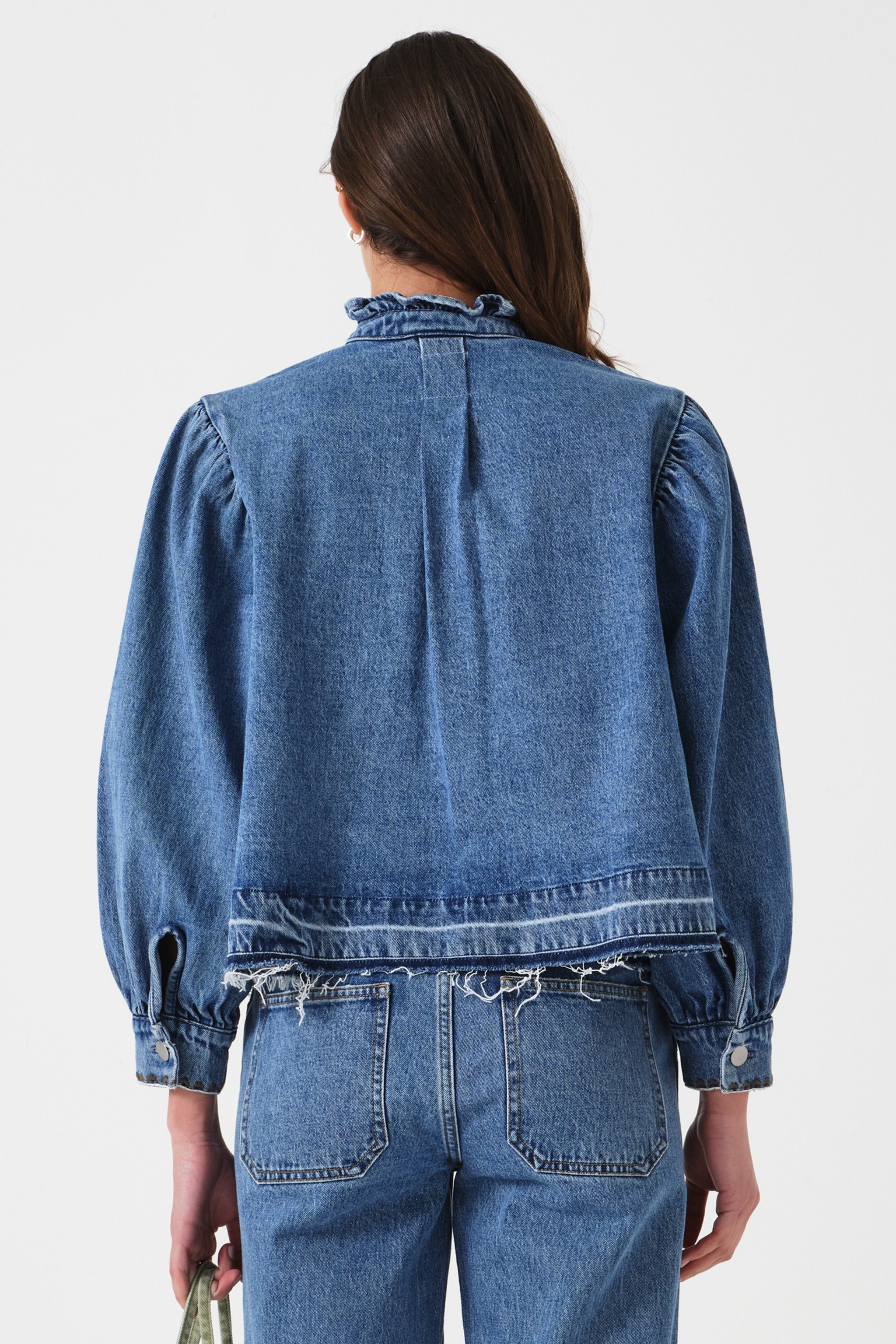 Ziggy Cropped Denim Jacket in Rodeo